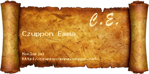 Czuppon Emma névjegykártya